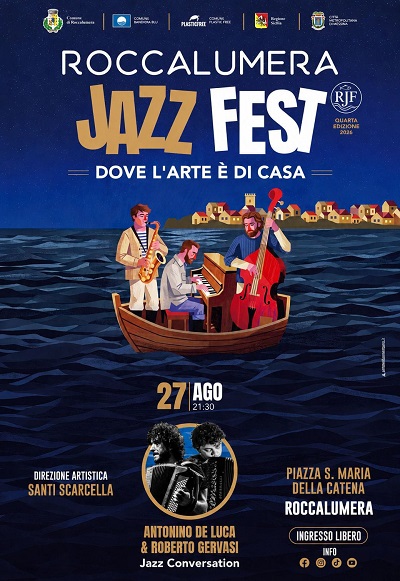 Roccalumera Jazz Festival 2026, appuntamento il 27 agosto con i fisarmonicisti Antonino De Luca e Roberto Gervasi