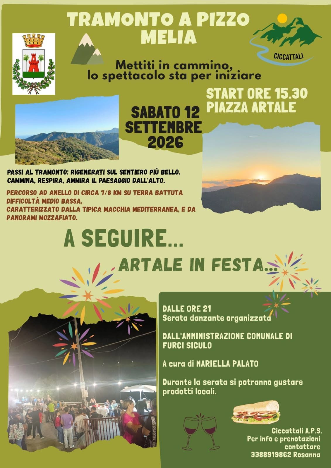 “Tramonto a Pizzo Melia”, alla scoperta del territorio di Furci Siculo.
